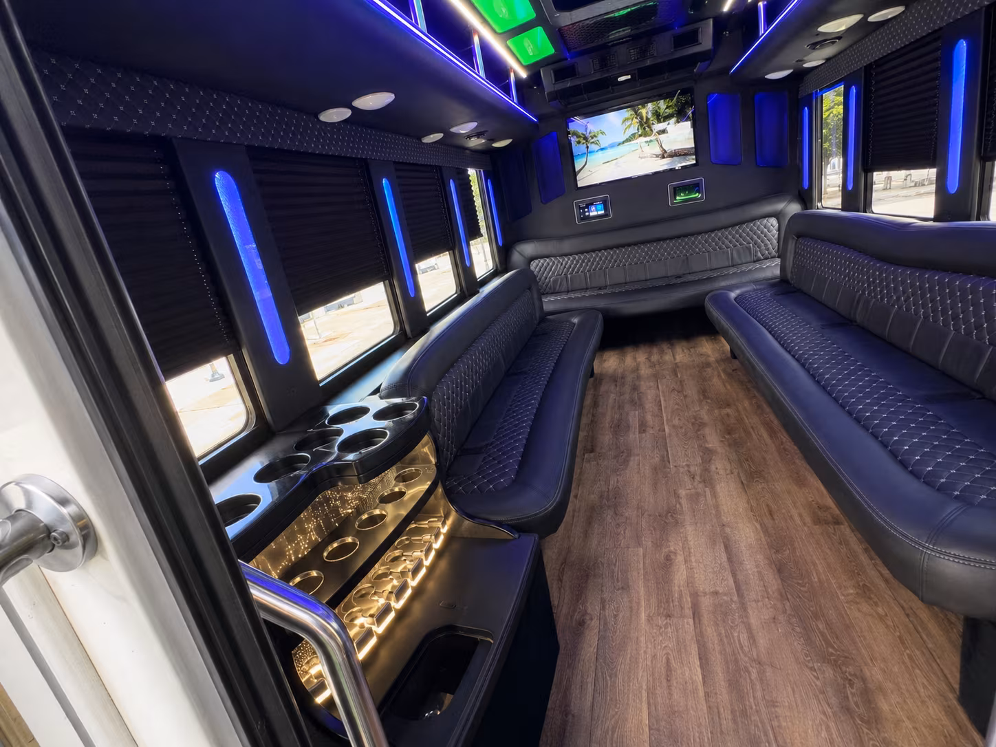 Costa Mesa Bachelor & Bachelorette Transportation party bus exterior