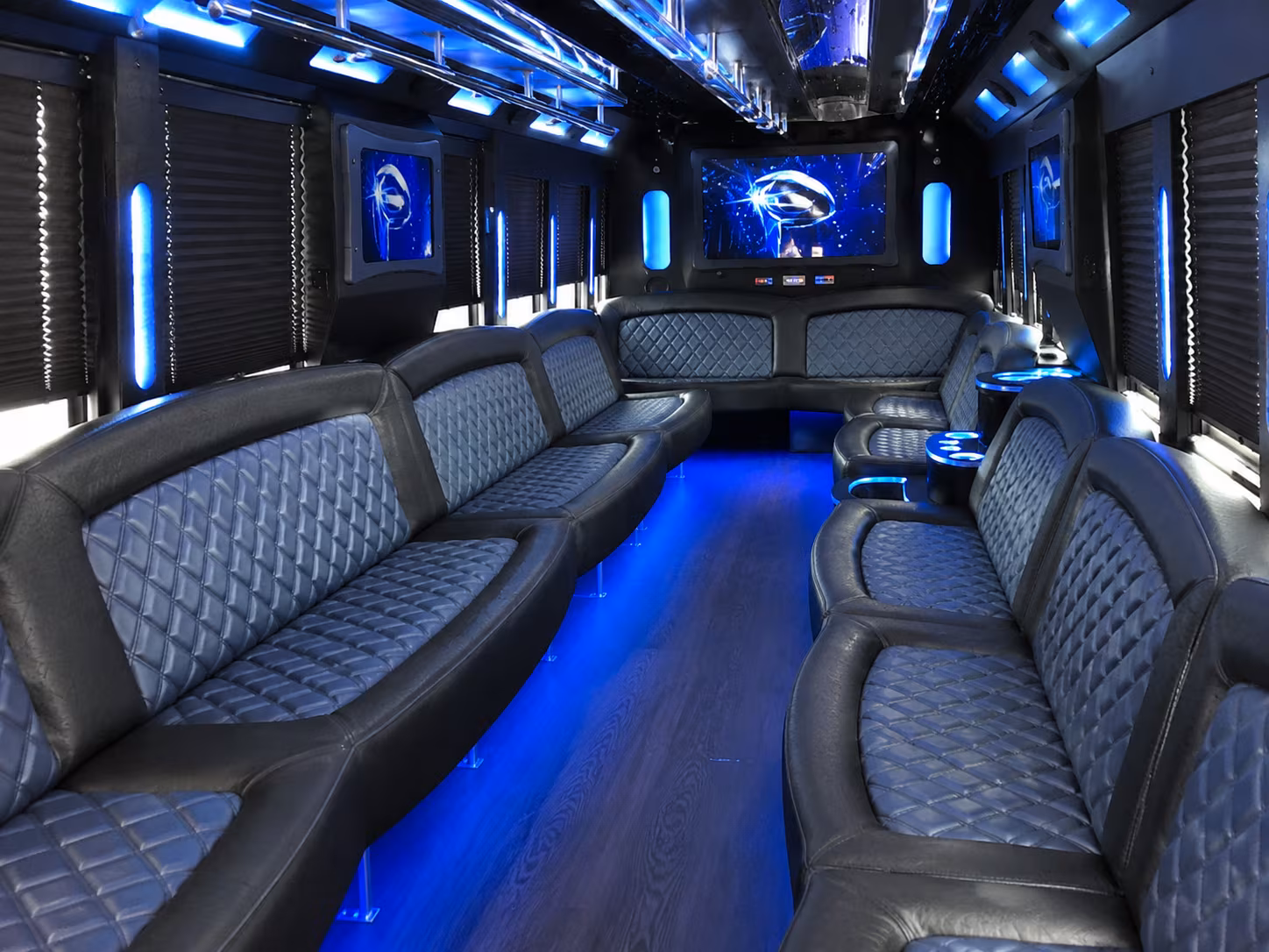 Costa Mesa Birthday, Sweet 16, & Quinceañera Transportation party bus exterior