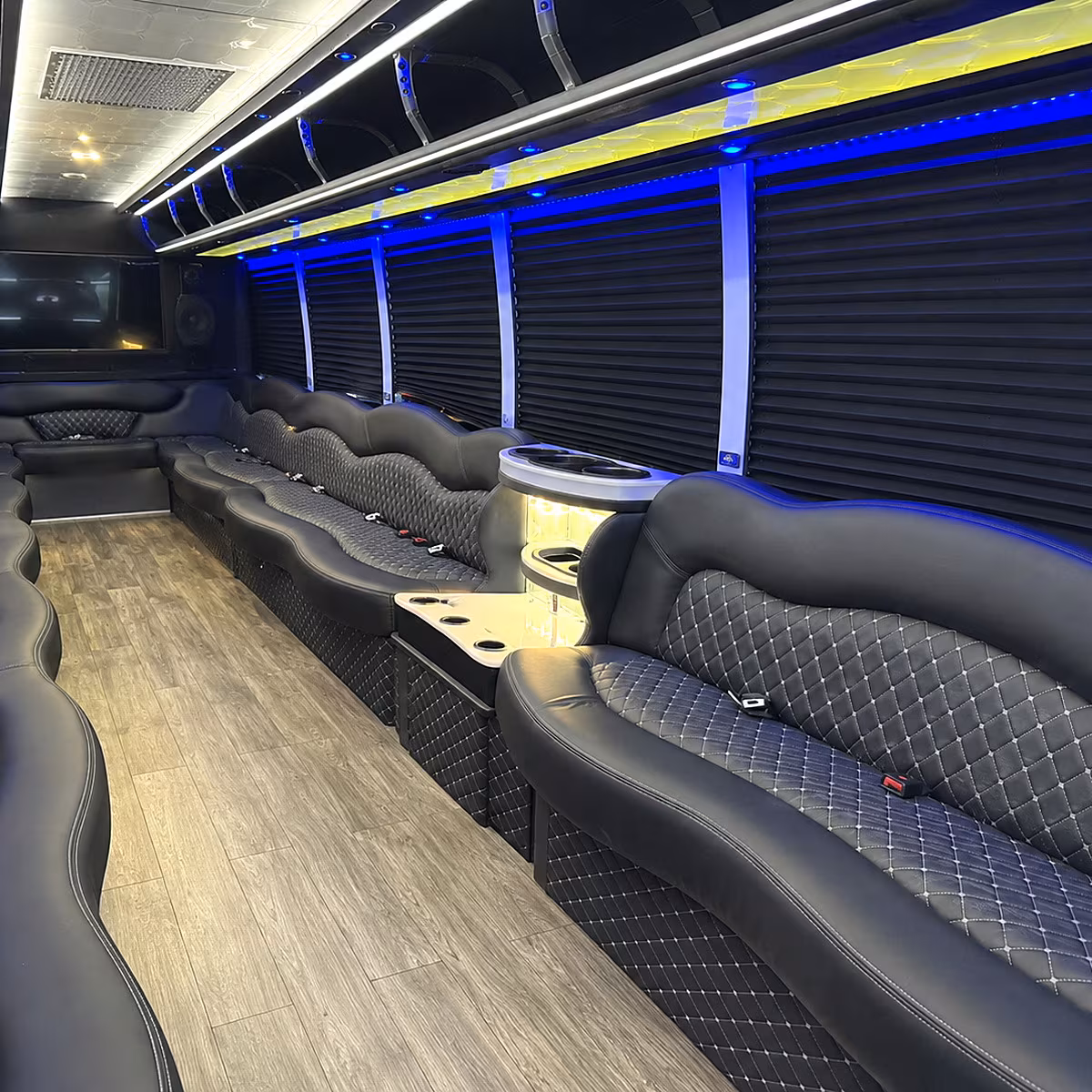 Costa Mesa Prom & Homecoming Transportation party bus interior