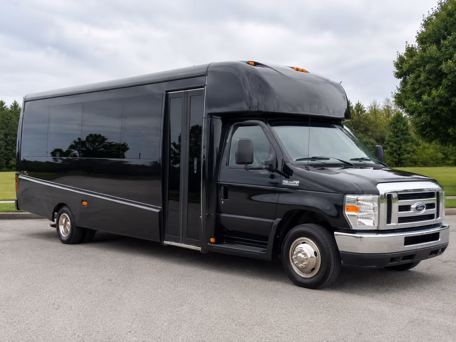 Costa Mesa School Event Transportation party bus exterior