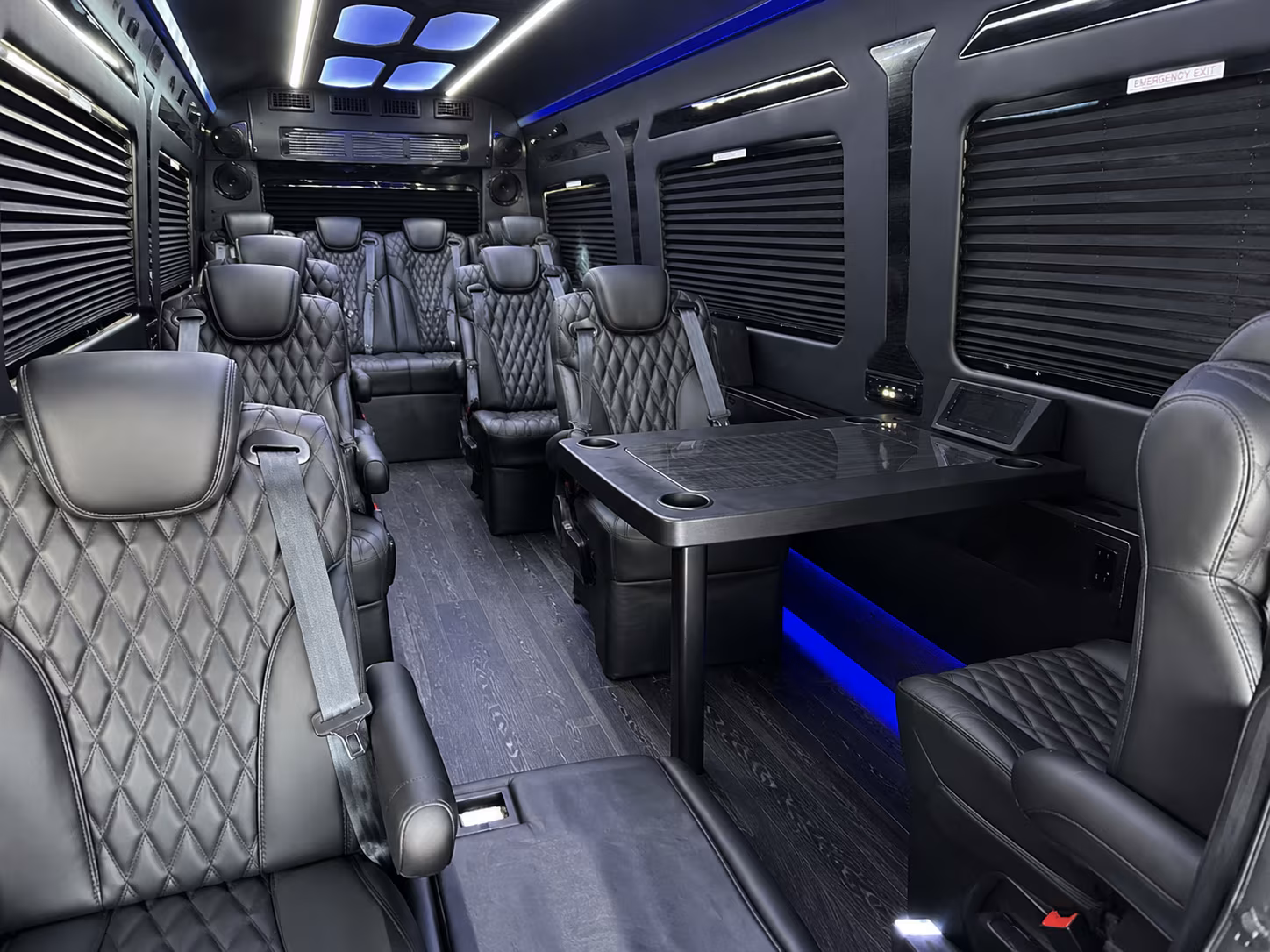 Costa Mesa School Event Transportation party bus exterior