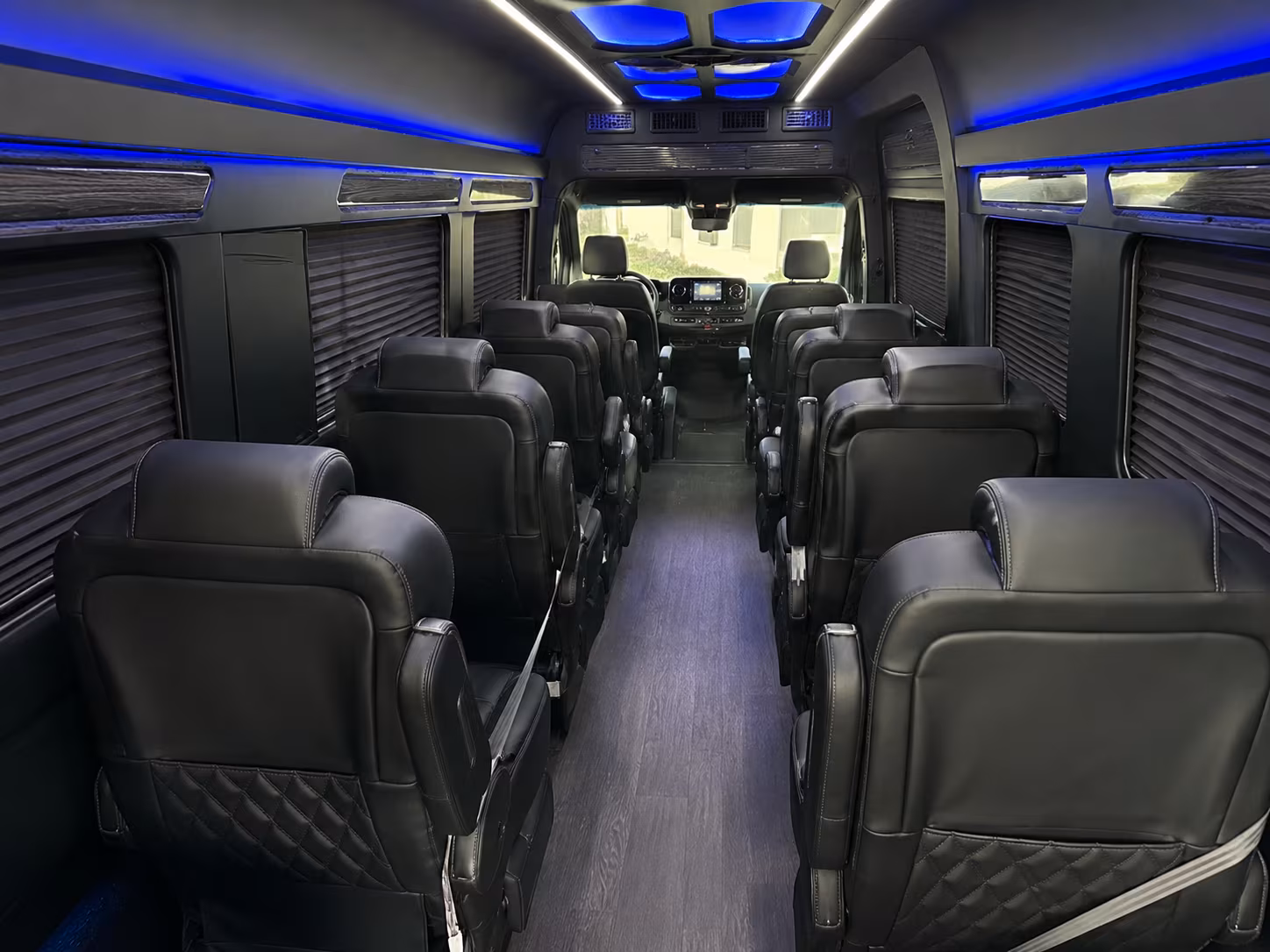 Costa Mesa School Event Transportation party bus interior