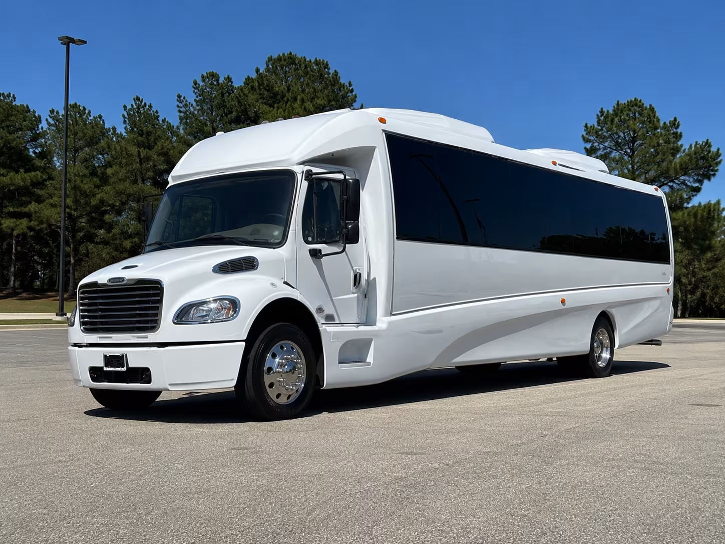 Costa Mesa Sporting Event Transportation party bus exterior