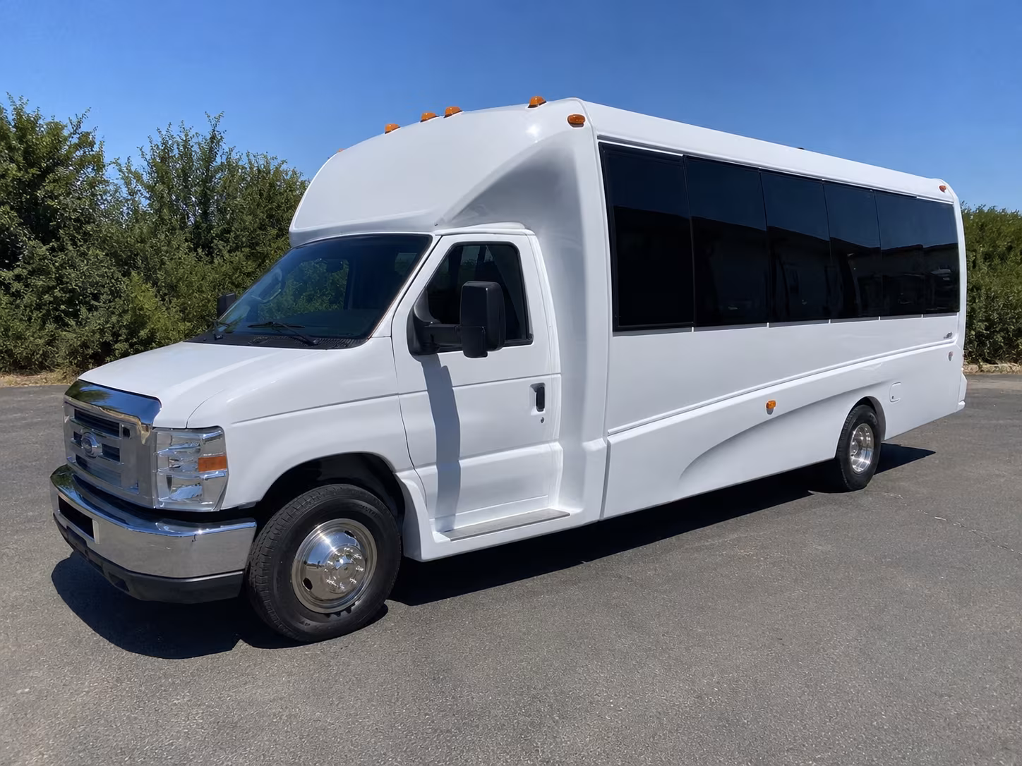 Costa Mesa Wedding Transportation party bus exterior